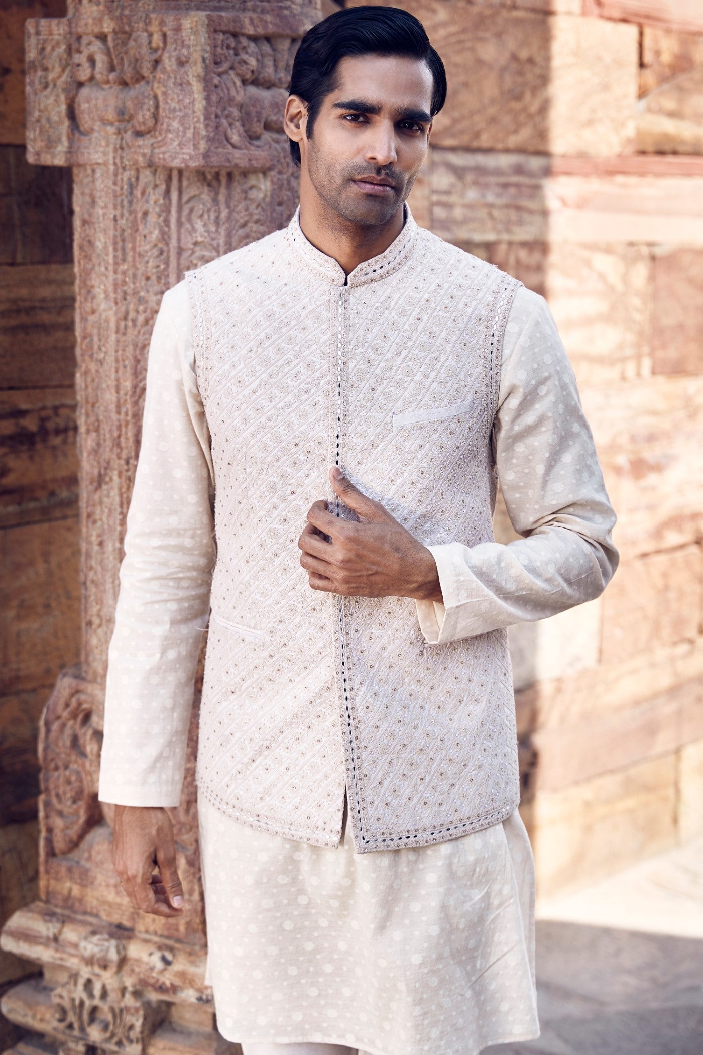 The Nayab Dandy Jacket with a Saada Kurta