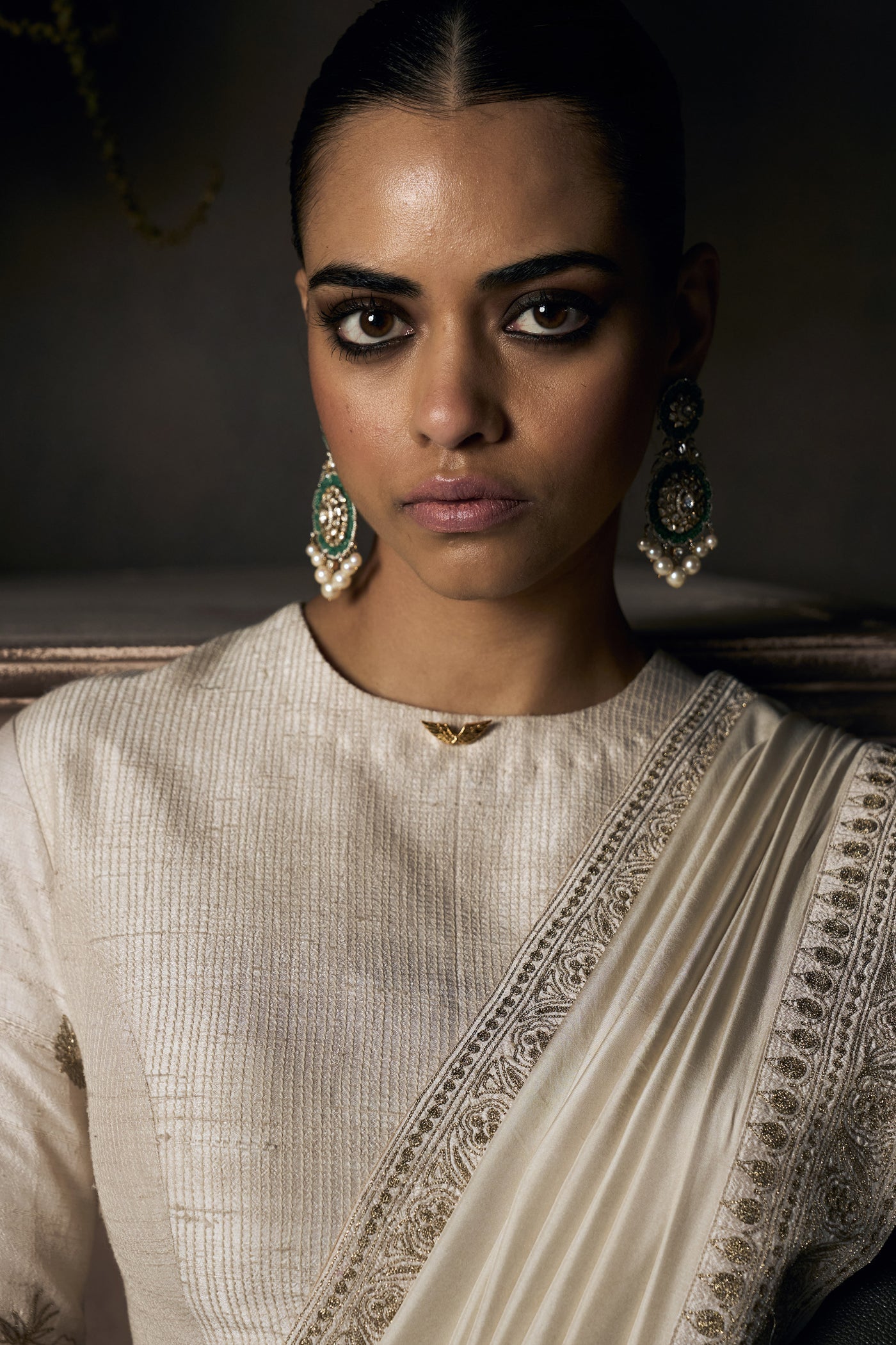 The Royal Montmartre Ekru Silk Saree