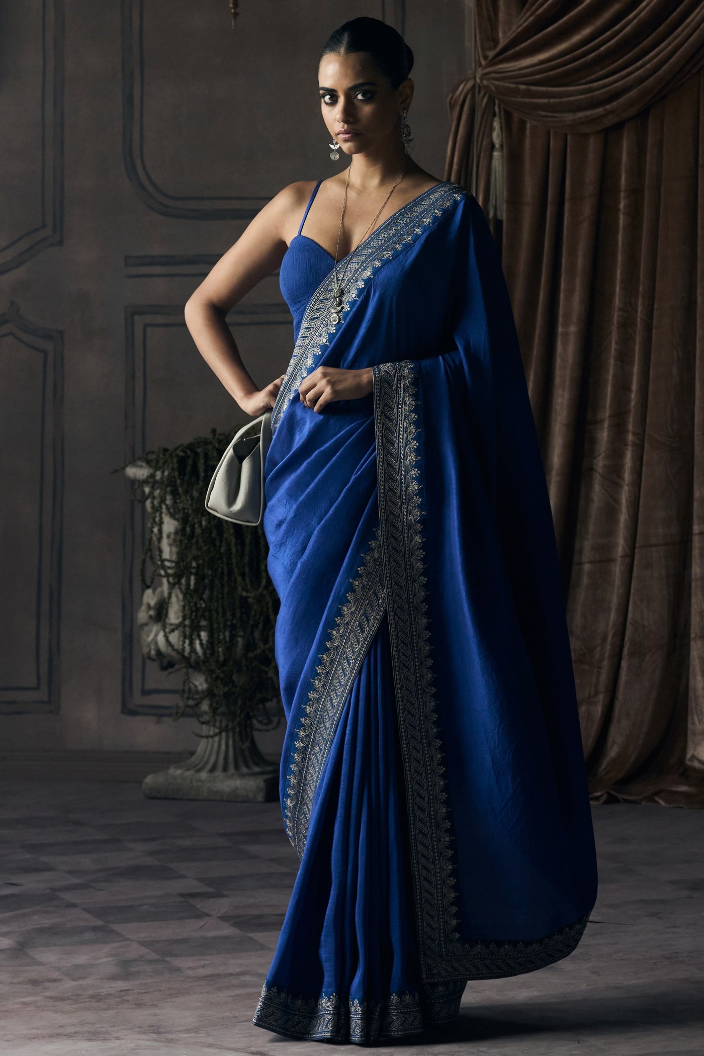 The Cobalt Silk Sirena Saree
