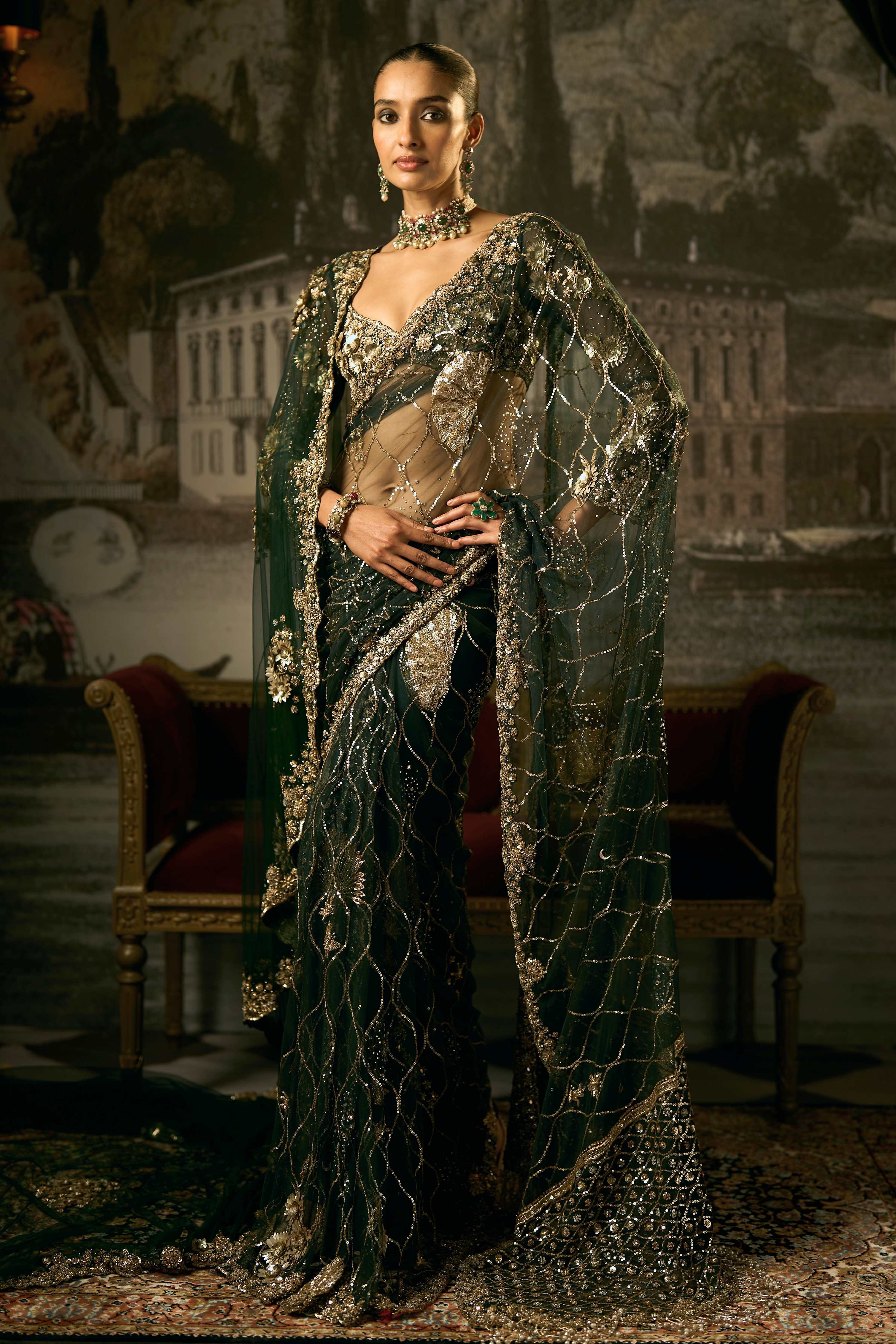 The Wild Lotus Pond Saree