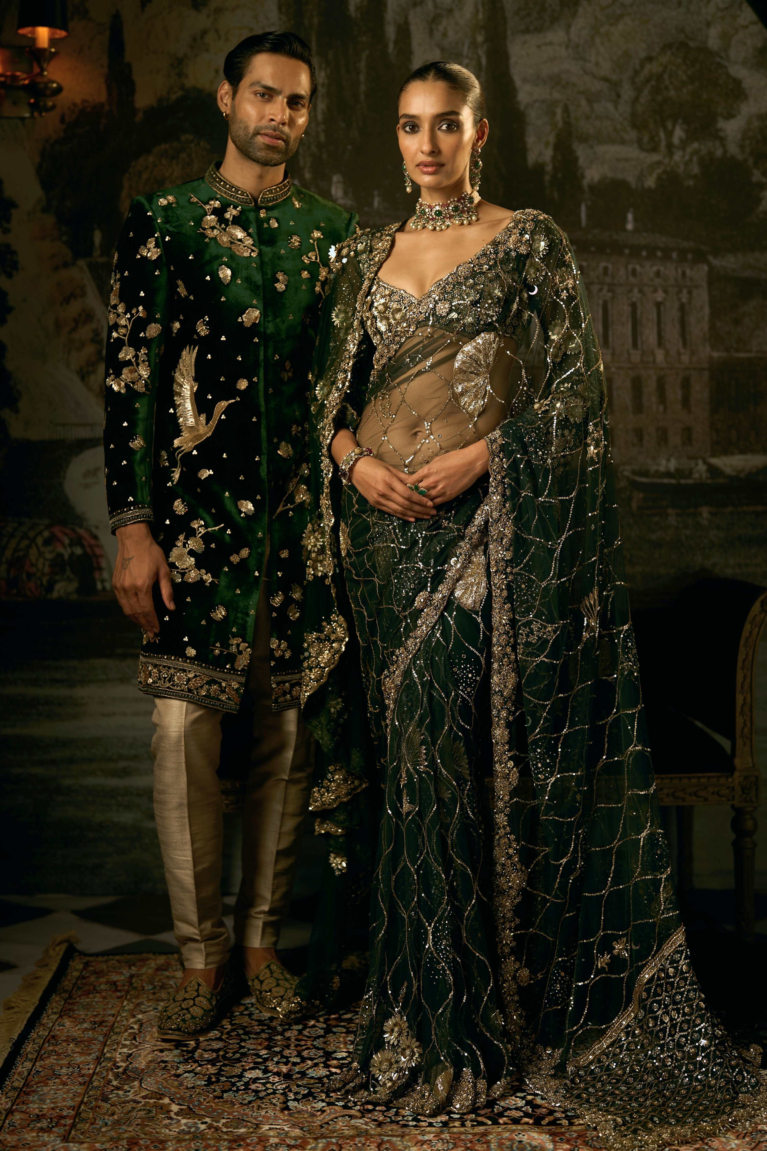 The Wild Lotus Pond Saree