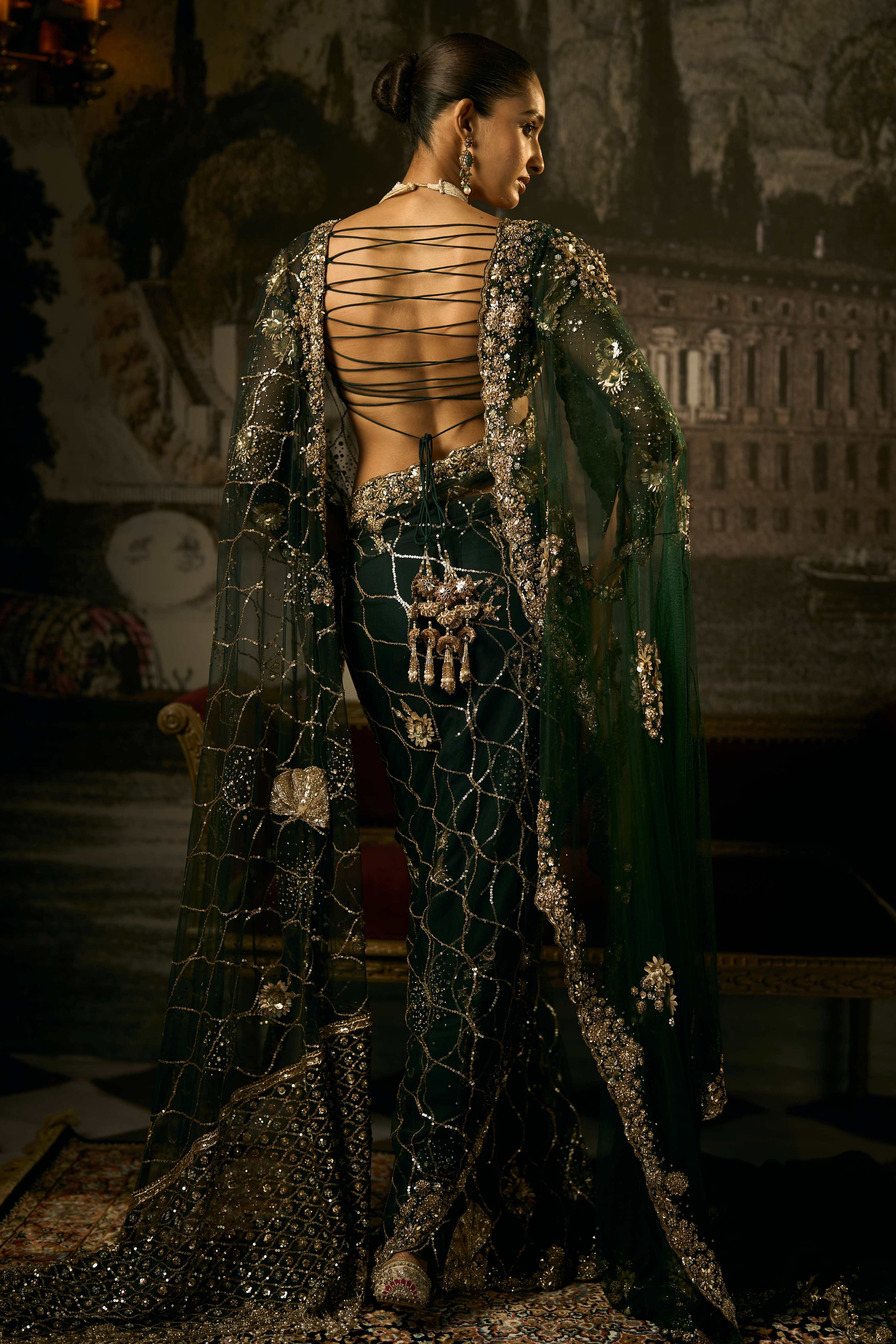 The Wild Lotus Pond Saree