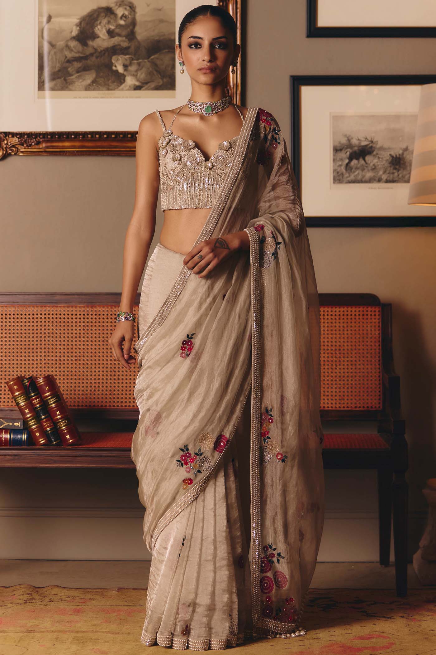 The Parsi Madonna Tissue Saree