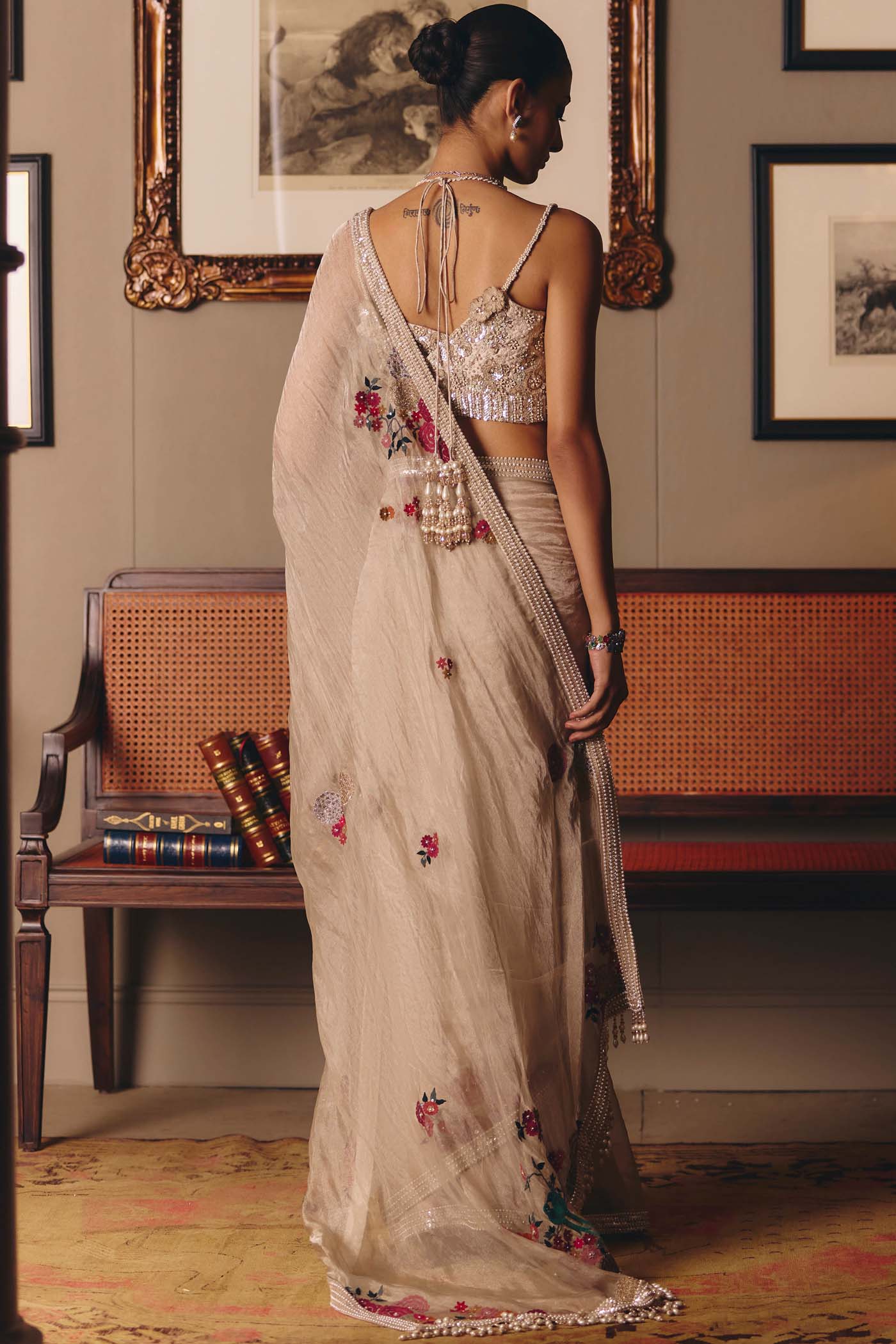 The Parsi Madonna Tissue Saree