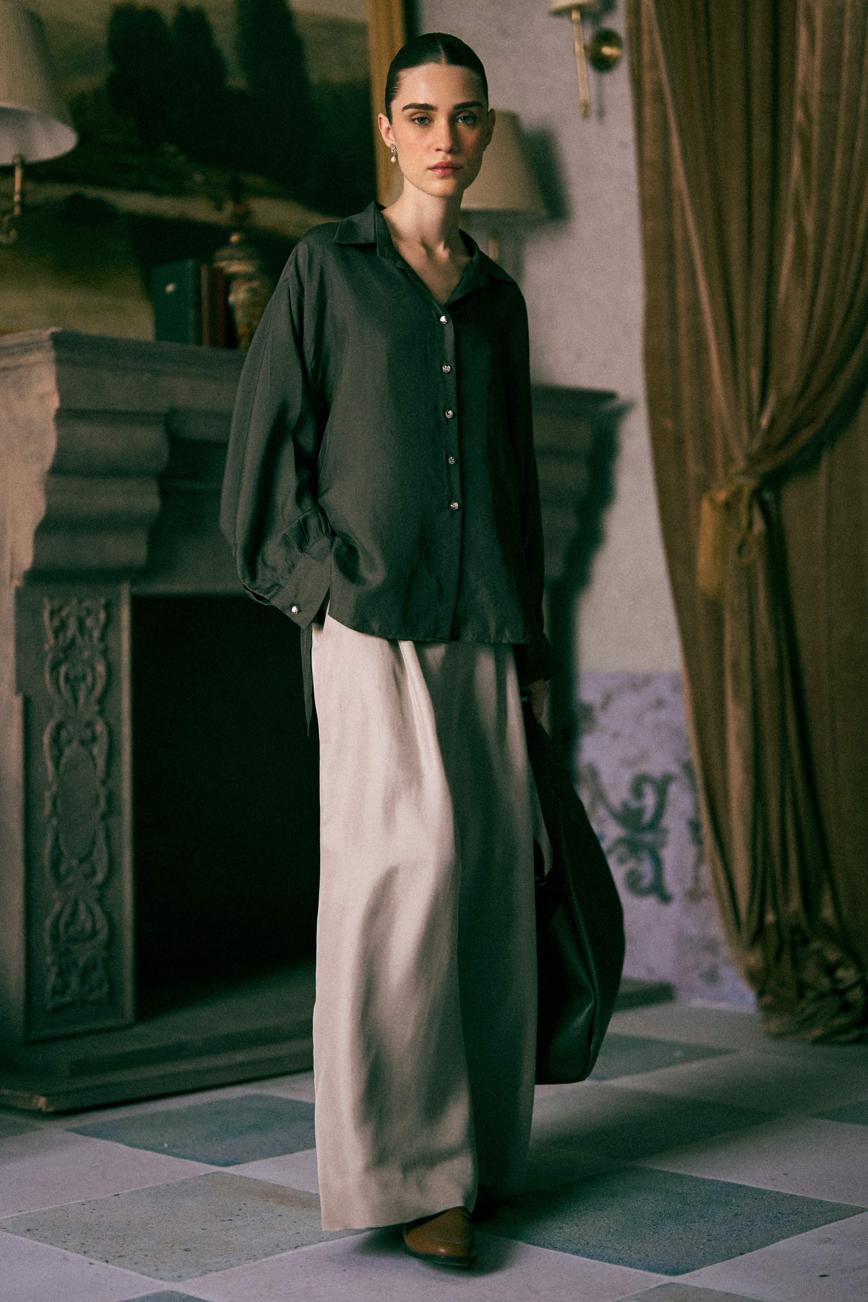 The Lisbon Oversize Silk Shirt