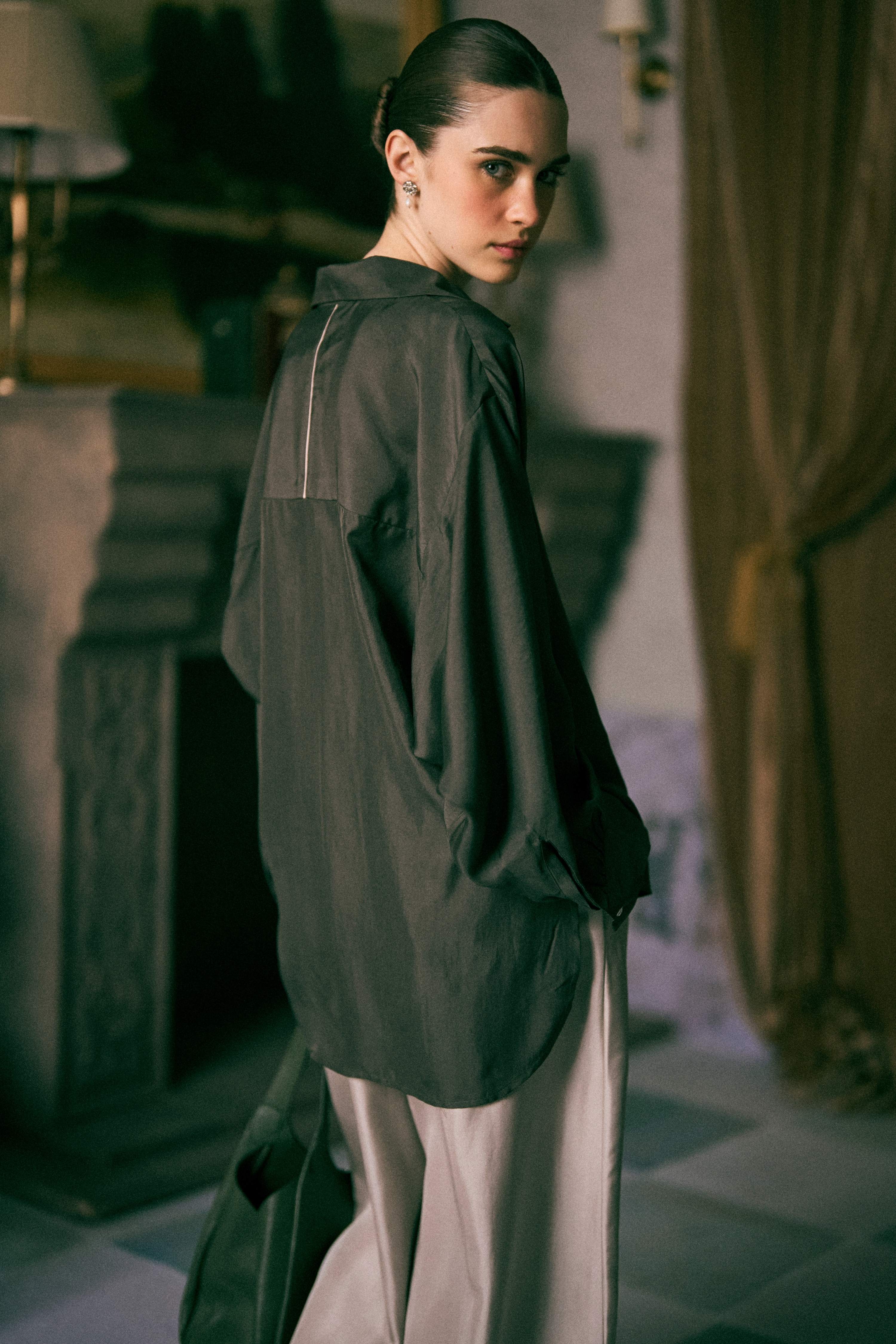 The Lisbon Oversize Silk Shirt