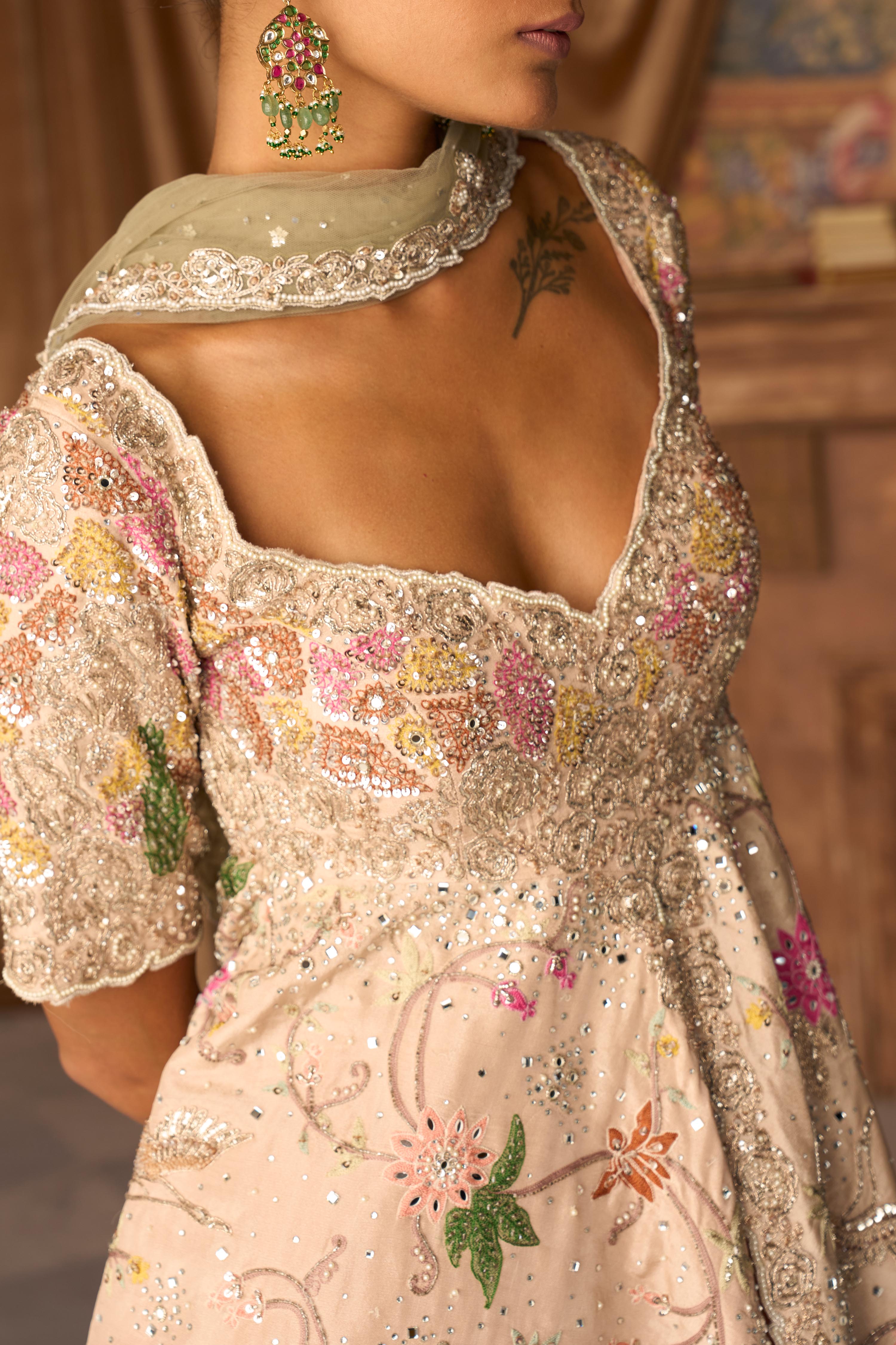 The Amanbagh Aged Apricot Sharara