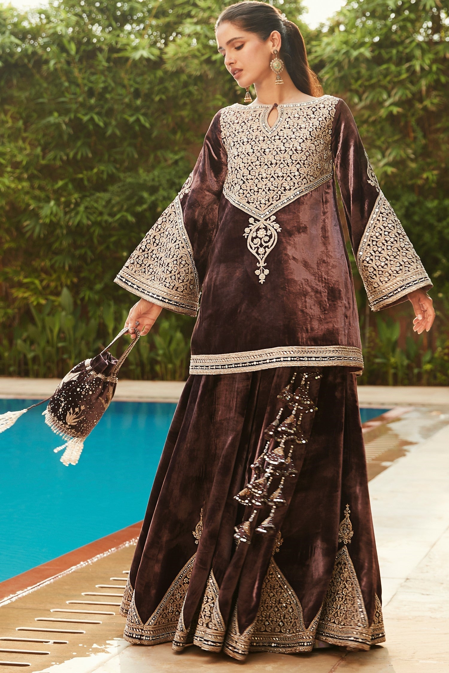 Royal Persian temple sharara set