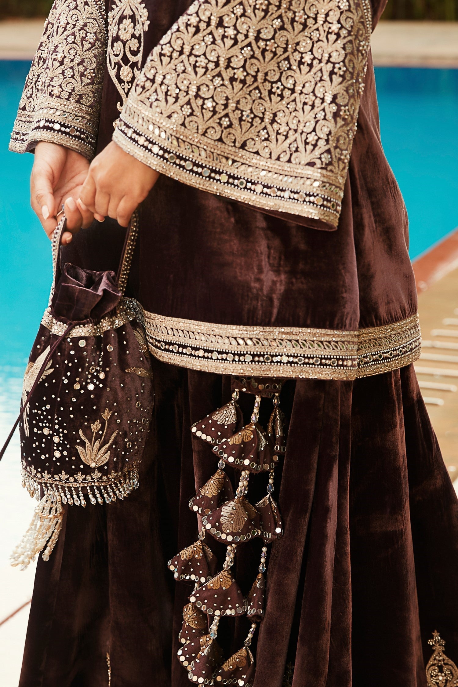 Royal Persian temple sharara set